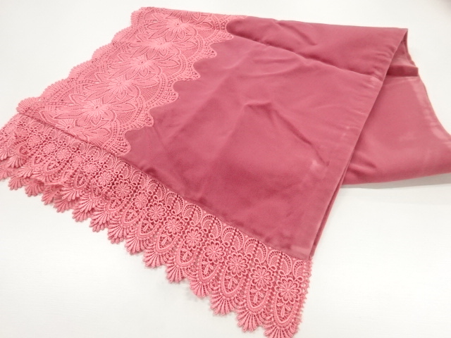 リサイクル　ビロードレース花模様ショール